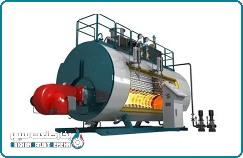 دیگ بخار گاز سوز از نمونه های انواع دیگ بخار صنعتی